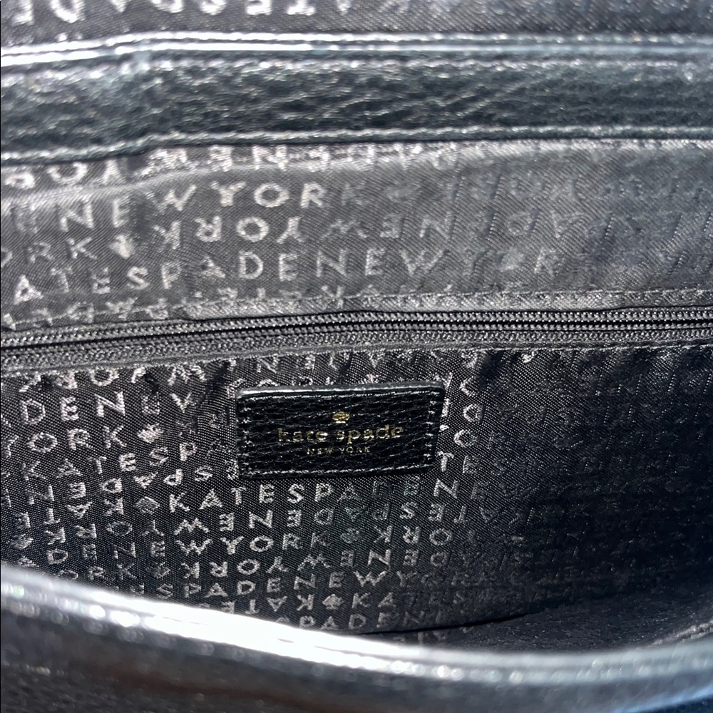 kate spade Black Leather Shoulder Bag with Gold Chain - Picture 7 of 8